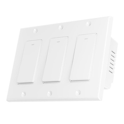 Smart Switch 3 Gang, Neutral Wire Required, 2.4GHz Wi-Fi Light Switch Compati...