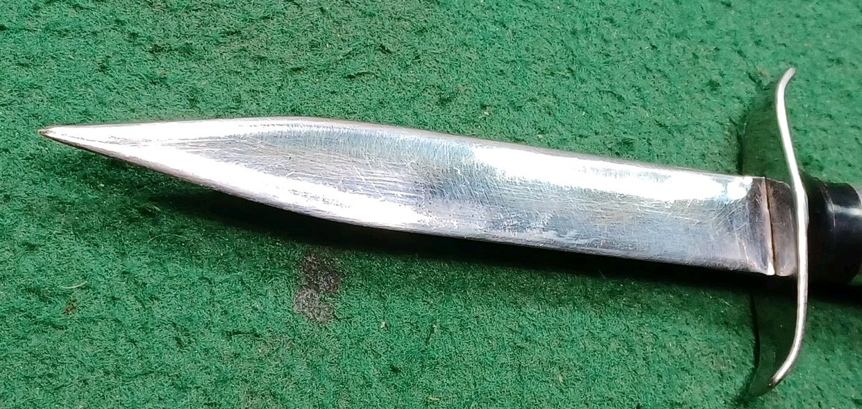 Vintage Handmade 4.75" Dagger, With Leather Sheath, No Maker's Mark