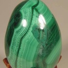 2.2" MALACHITE Egg Polished Gemstone Sphere w/ Stand – Congo, Africa — photo 7