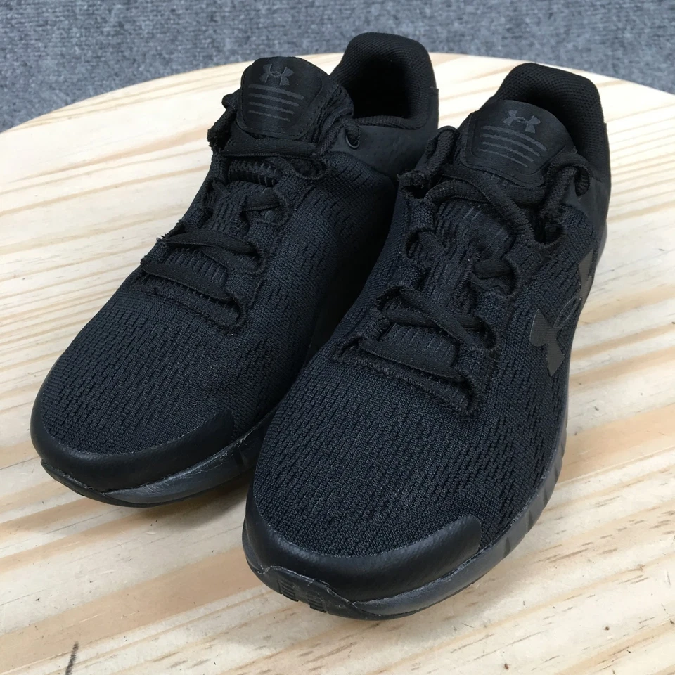 Under Armour Shoes Youth 4 GS Pursuit BP Sneakers Black Mesh Lace Up Casual - Image 3 of 4