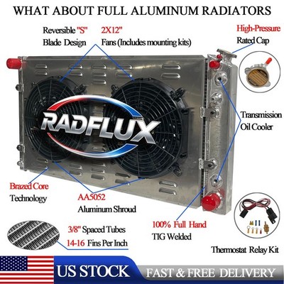 AL Radiator Shroud Fan For Buick Roadmaster Chevrolet Caprice 5.7L V8 1991-93 AT