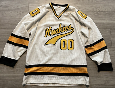 #ad Pro Joy Michigan Tech University Huskies Vintage Hockey Jersey XL White #00 $149.95