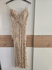 kleid M, Gold, beige