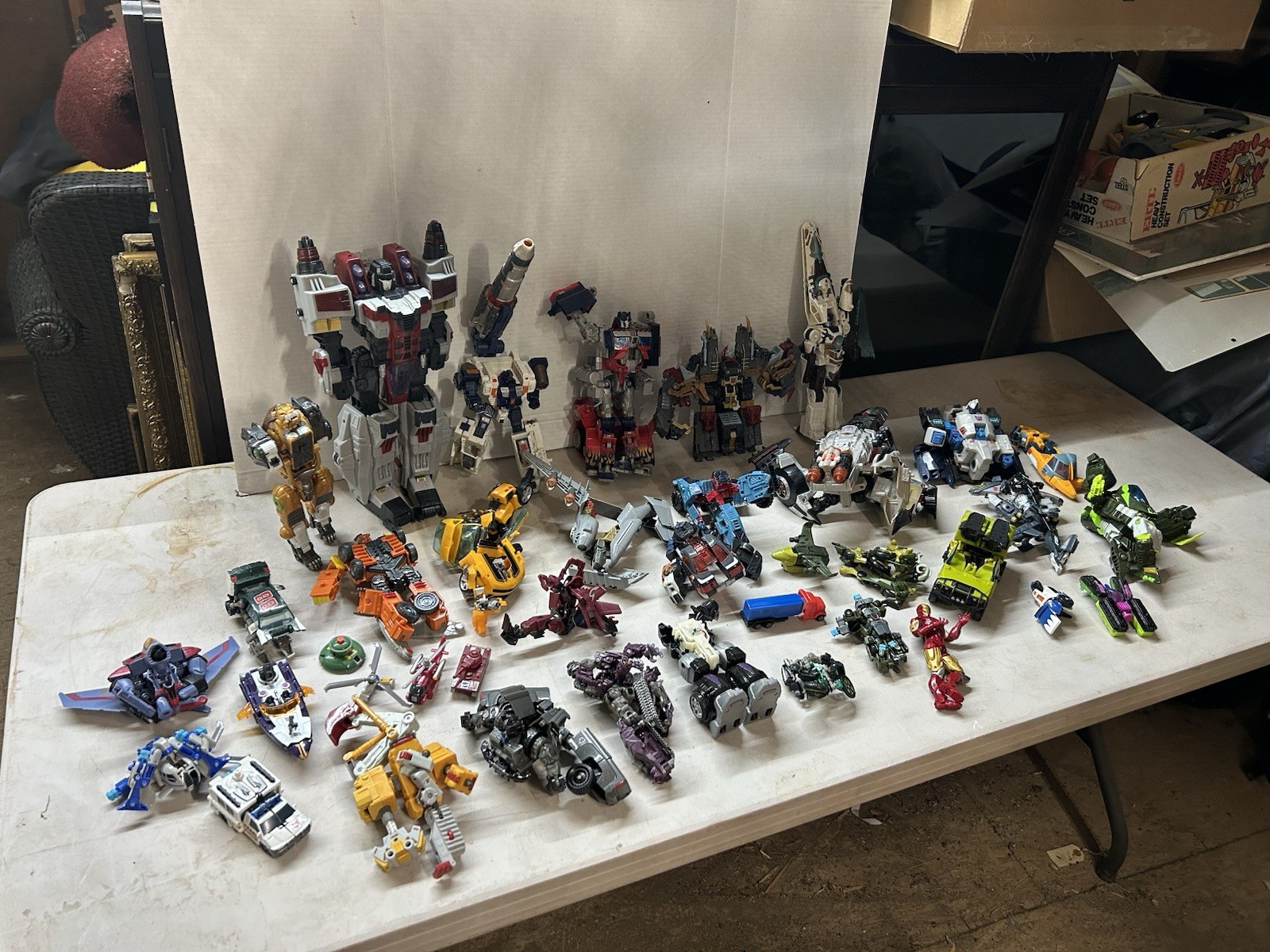 Large transformers action figures lot! Optimus Prime Some Vintage Please Look!!!