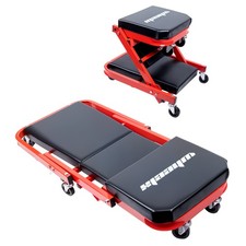 2 in 1 Montagerollbrett Werkstattliege Rollbrett Werkstatthocker Bequem 40"