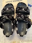 Louis Vuitton Black Velvet Jumbo Mulle Slides Sz 38/US 8 — photo 2