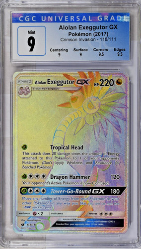 Alolan Exeggutor-GX graded CGC 9 for sale on eBay