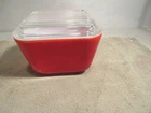 Vintage Pyrex Red 0501 B-17 Refrigerator Dishes with Lids