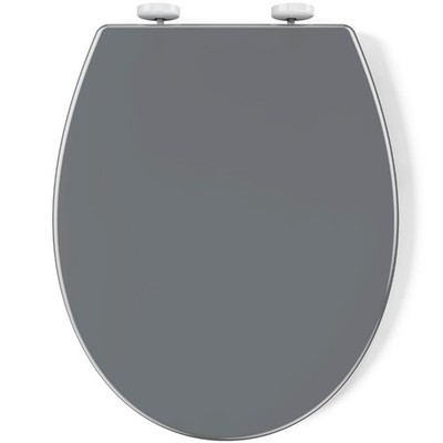 Pipishell PIBTC03 Toilettendeckel O-Form Soft-Close Quick-Release Top-Fix Grau