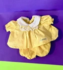 Vintage Cabbage Patch Kids Yellow square yoke Dress & Bloomers Doll Outfit