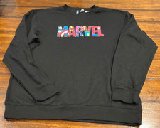 Marvel Avengers Sweatshirt Black Size L Crew Neck Pullover