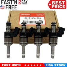 4PCS GENUINE OEM FUEL INJECTORS 16010-5PA-305 FOR ACCORD CR-V CIVIC 1.5L TURBO