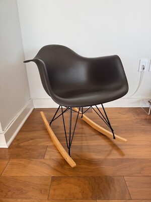 Original Herman Miller Eames Molded Plastic Armchair Rocker - Discont. Java 