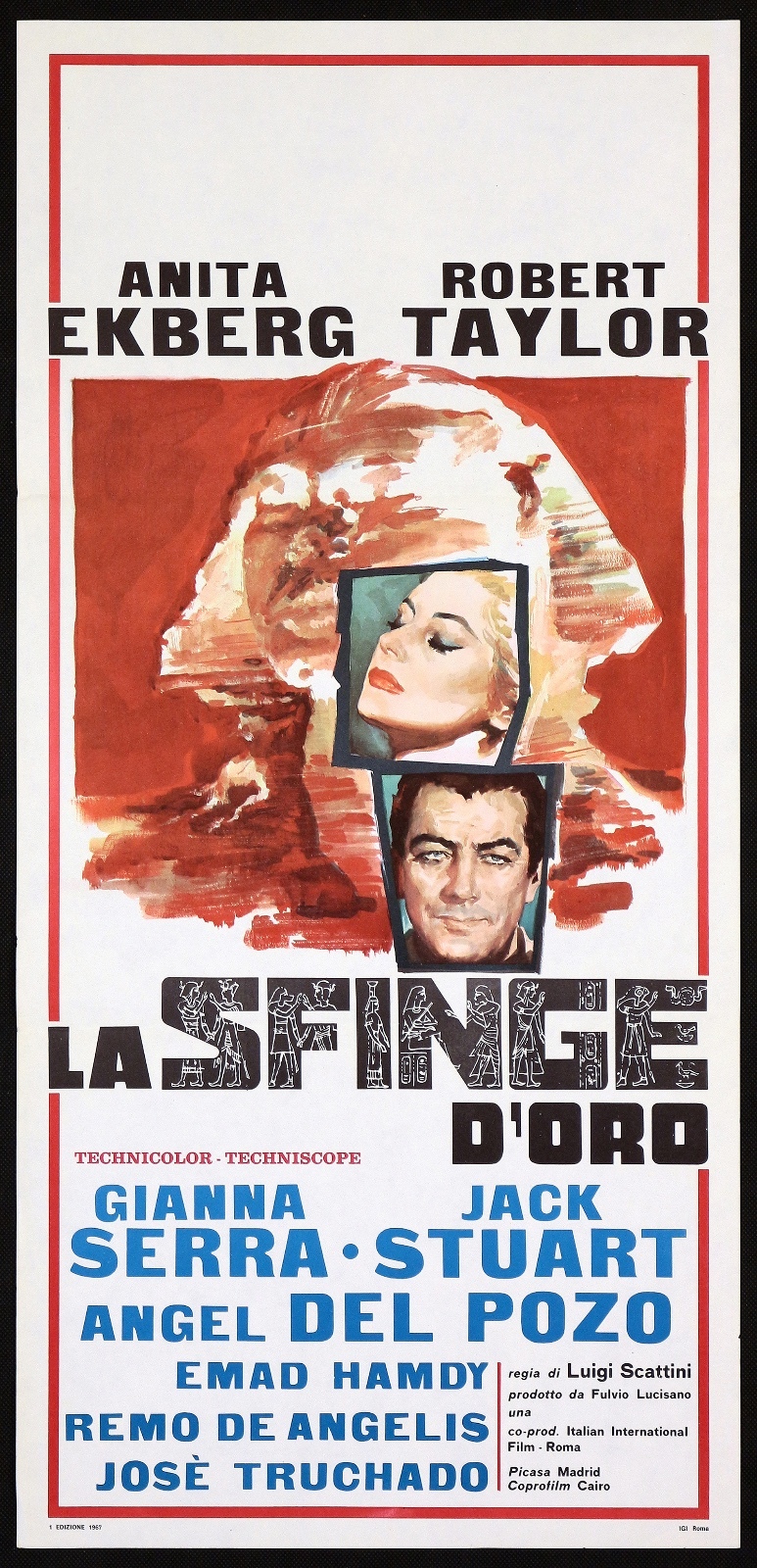 Locandina originale film La sfinge d'oro (1967) - Regia di Luigi Scattini