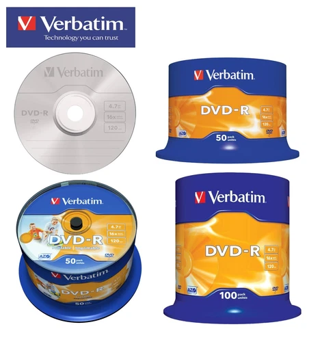 Genuine Verbatim DVD-R Blank Media 16x 4.7GB Various Discs Lot Simply the BEST !