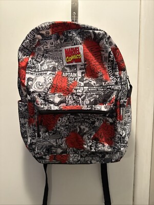 Marvel Backpack Avengers Assemble Comic Print Backpack 17''