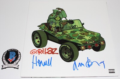 DAMON ALBARN & JAMIE HEWLETT SIGNED GORILLAZ VINYL ALBUM RECORD LP