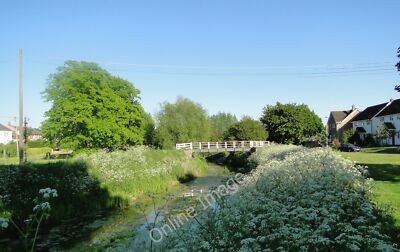 Photo 6x4 Footbridge over Alconbury Brook With a ford adjoining. The broo c2010