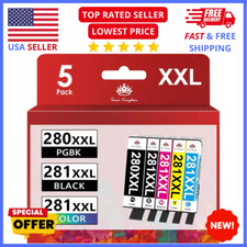 5 Pack Ink Cartridge for Canon PGI-280 XXL CLI-281XXL PIXMA TS6120 TS9520 TS8120