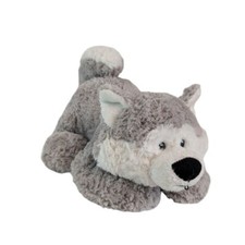 Aurora Siberian Husky Dog Plush Gray White Wolf 14" Stuffed Animal Toy Playful