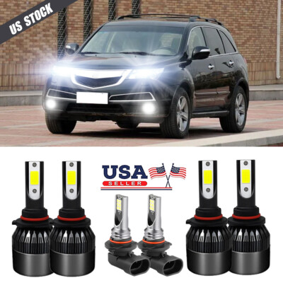 For Acura MDX 2001 2002 2003 Combo LED Headlight High Low Beam+Fog