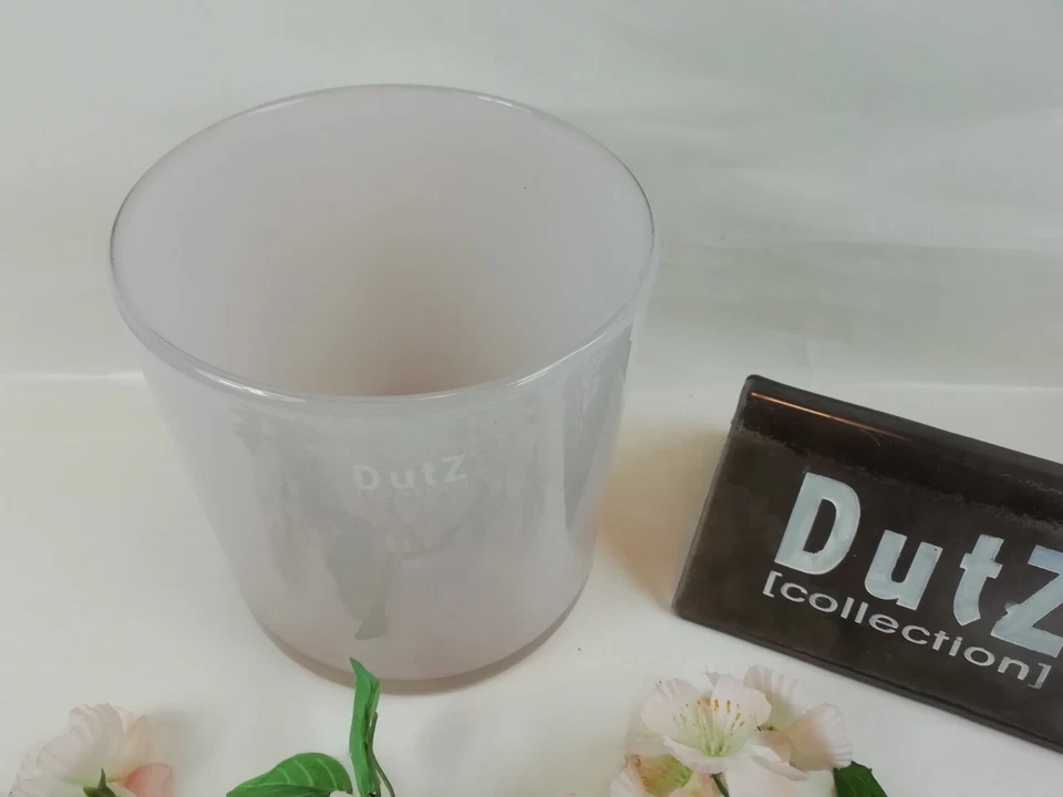 Dutz Collection Vase Cylinder Old Rose 14 cm Glas rund Zylinder hell rosa - Bild 3 von 3
