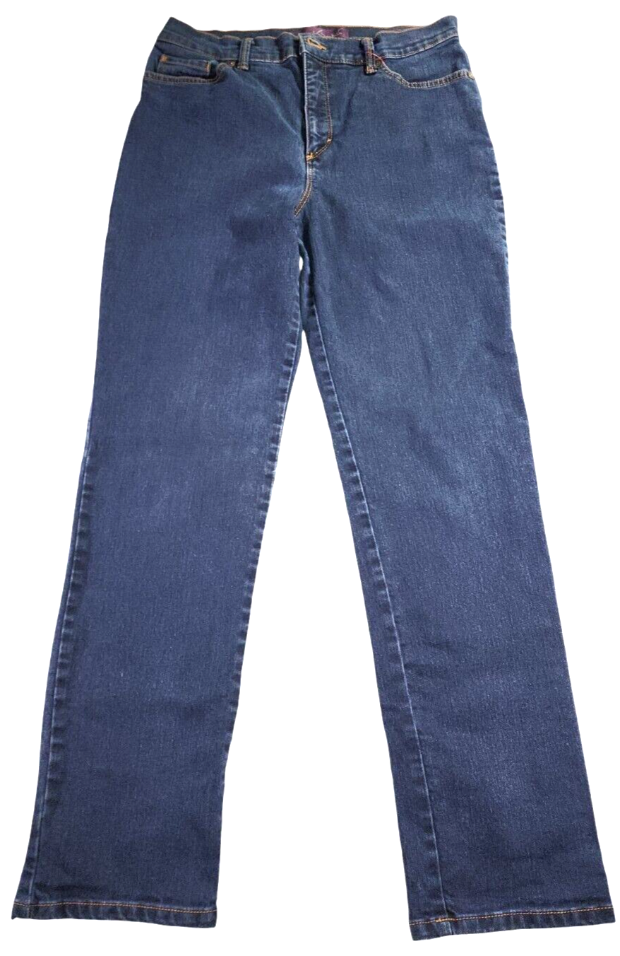 Gloria Vanderbilt Amanda Indigo Straight Leg Jeans Women’s Size 10 Stretch Denim