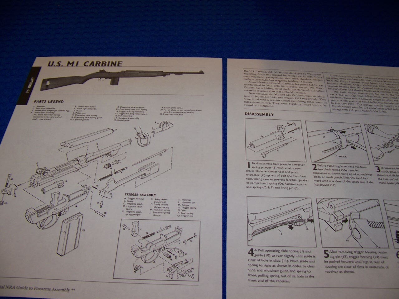 Legendary U.S. M1 Carbine Exploded View & Disassembly Guide (896MM)