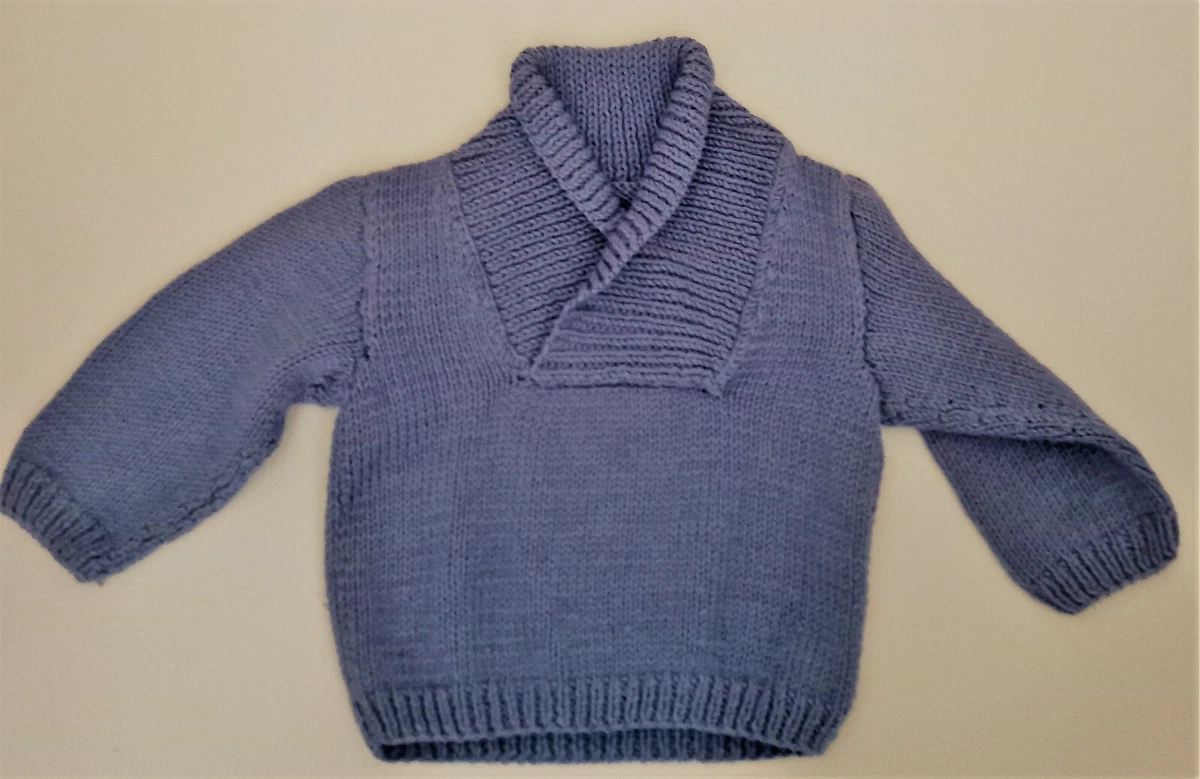 PULL ENFANT TRICOTE MAIN * COL CHALE * 7 ans * FILLE OU GARçON