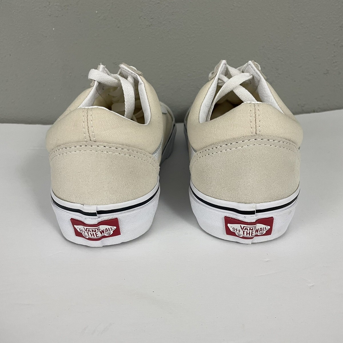 VANS Old Skool Beige Ivory Canvas/Suede Lace Up Low Top