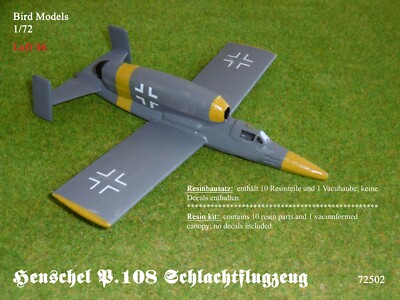 Henschel P.108 (Hs-1) Battle Plane 1/72 Bird Models Resin Kit /resin kit