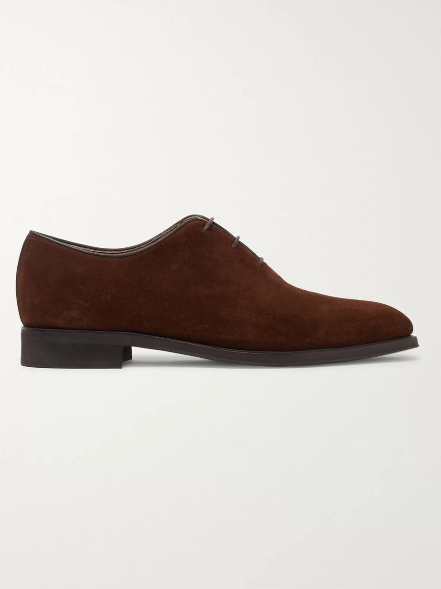 BERLUTI Alessandro Infini Leather-Trimmed Suede Oxford Shoes BERLUTI Alessandro Infini Leather-Trimmed Suede Oxford Shoes