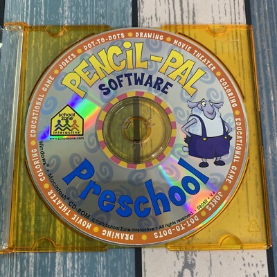 School Zone Pencil-Pal Preschool Software CD Windows Mac (kids 