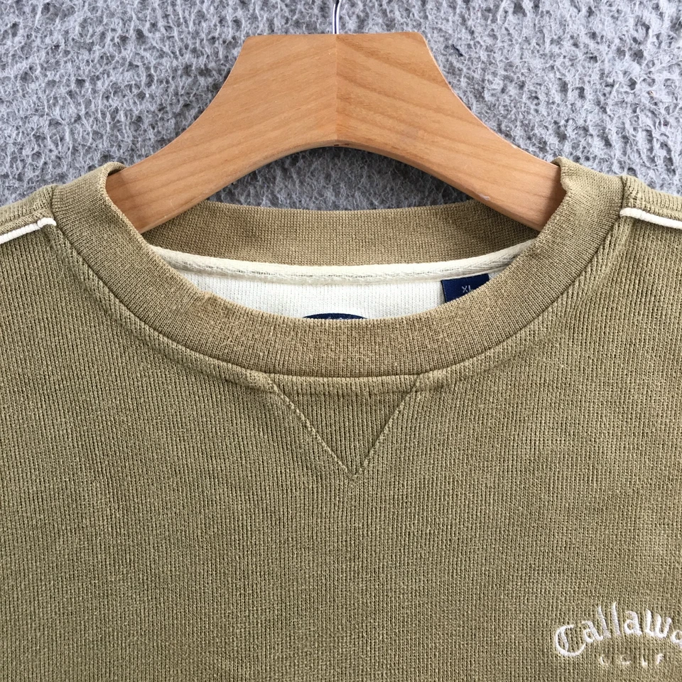 Callaway 卫衣男式 XL 绿色 Dolman 长袖圆领休闲套衫 — 第 3/4 张图片