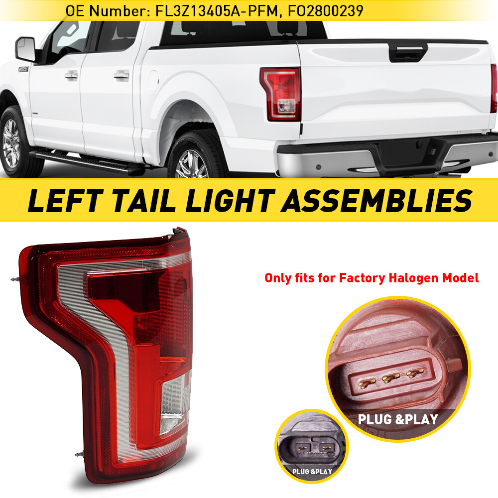 For 20152017 Ford F150 Lariat XL XLT Left Tail Light Lamp Assembly