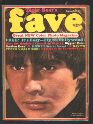 MAG: Tiger Beat's Fave  #1 1967-1st issue-Mark Lindsay-Beatles-Jon Provost-Ra...