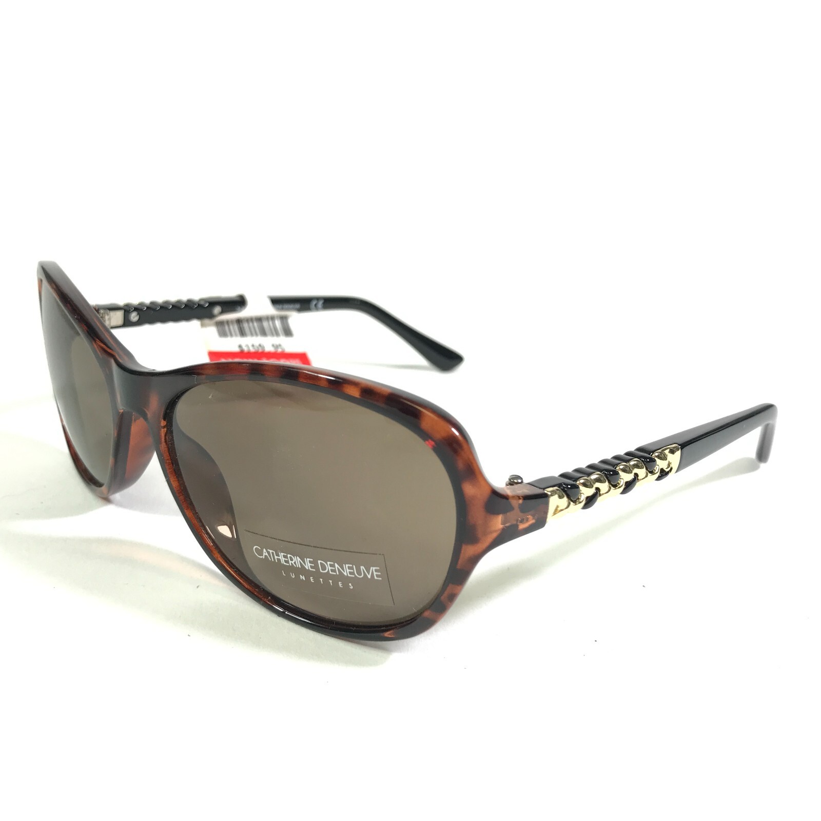 Солнцезащитные очки Catherine Deneuve CD0651 52E в черной черепаховой круглой оправе с коричневыми линзами