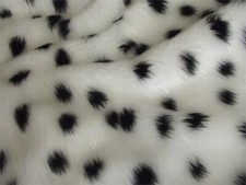 Animal Fun Faux Fur Fabric Material - DALMATIAN