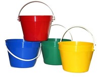 4 1 Gallon Buckets 1 Ea Red Green Blue Yellow Made In America Lead Free No Bpa 4 1 Gallon Buckets 1 Ea Red Green Blue Yellow Made In America Lead Free No Bpa