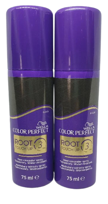 wella root spray black touch up 3 seconds 75ml x 2