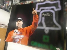 Charlie Manuel Philadelphia Phillies signed 16x20 2009 NL Champs Photo JSA