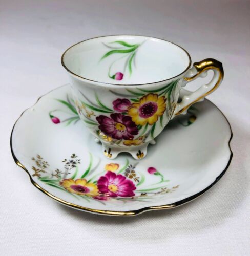 Vintage Ucagco Footed Demitasse Cup and Saucer Occupied Japan - Picture 2 of 12