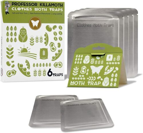 6 PACK STICKY MOTH TRAP ECO FRIENDLY FOR CLOTHES closer storage safe no poison - Picture 7 of 7