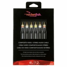 Rocketfish RF-G1201 4' Composite A/V Cable - Gray