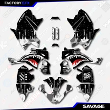 Gray Savage Camo Racing Graphics kit fits Polaris Outlaw 90 ATV Decals 07-14