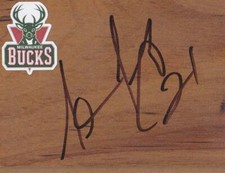 Milwaukee Bucks Samuel Dalembert Signed Floorboard COA