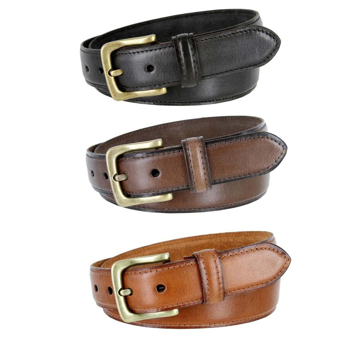 Leather Classic Belt Adjustable Cut-to-Fit Outdoor Lifestyle BG247 One Size Fits All Genuine Leather Mens Belt with  main image 2