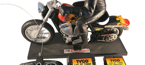 RARE Tyco RC 6.0V Turbo Flames Harley-Davidson Motorcycle Rider Charger Battery - Picture 6 of 13