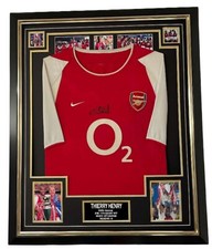 2003 2004 Framed Thierry Henry INVINCIBLES Signed Shirt Autographed Jersey