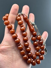 Faturan Amber Rosary, LARGE SZE islamic Rosary, Misbaha, Tasbih, Tasbeeh tesbih